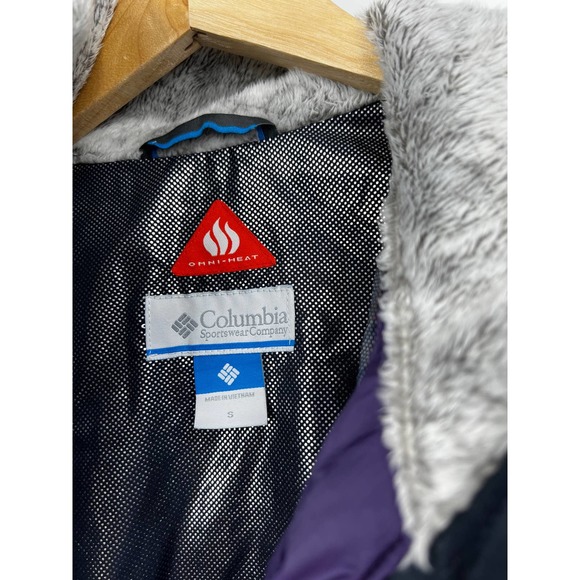 Columbia Omni Coat Heat Full Zip Rain Long Sleeve Blue Size Small Womens - Picture 10 of 10